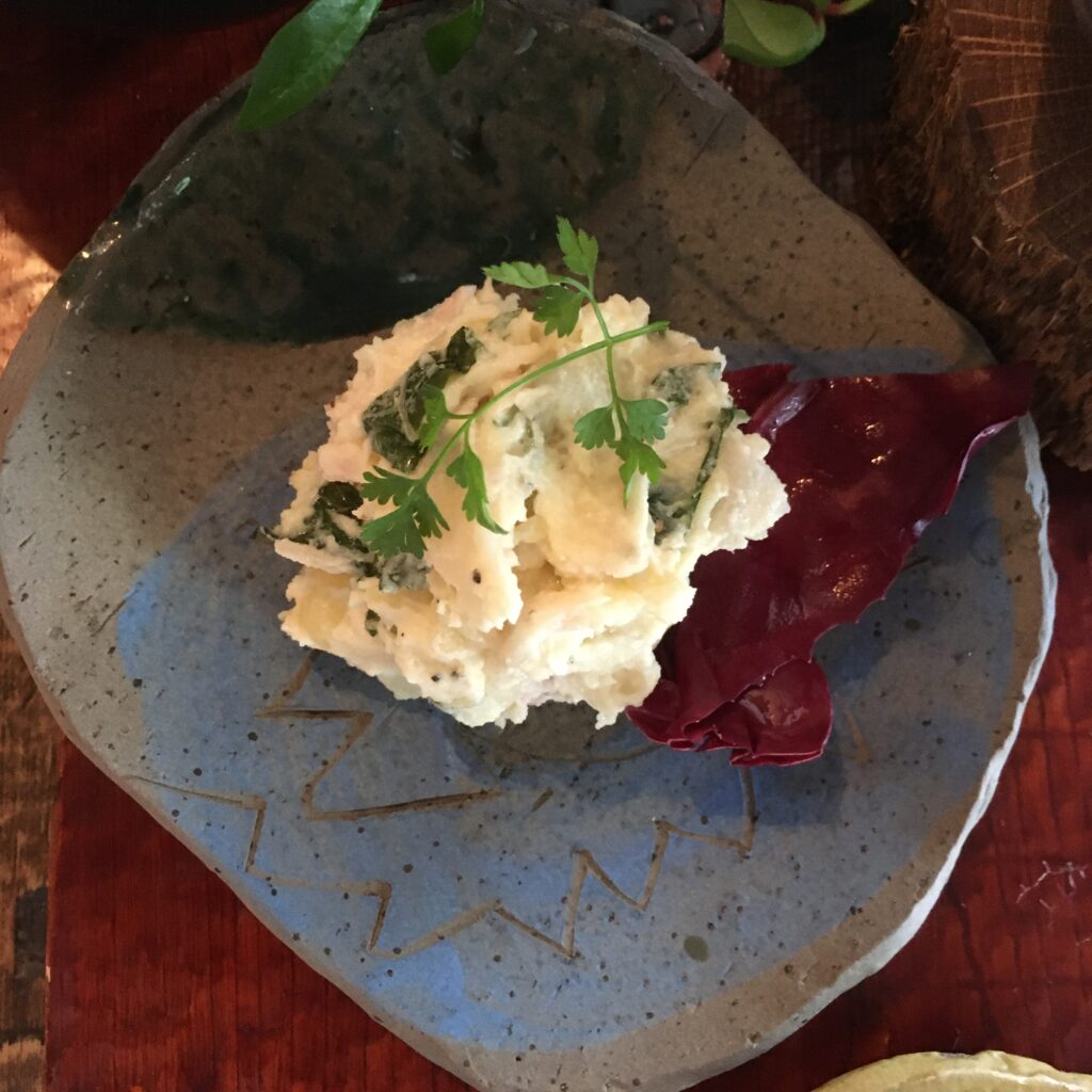 えごまとガリとクリームチーズのポテサラ