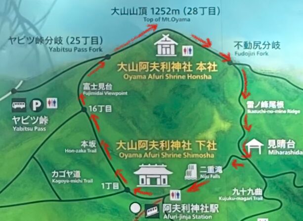 阿夫利神社下社〜大山山頂ハイキングコース