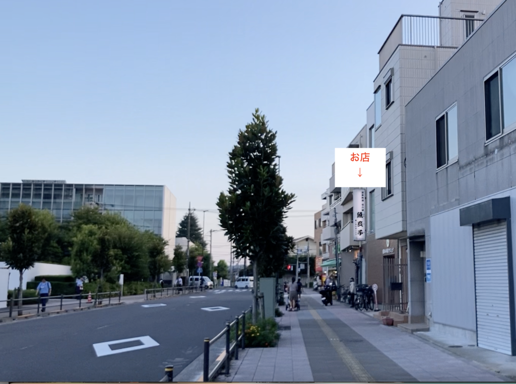 お店の前の通り